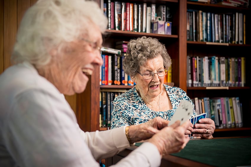 Elders of Enlivens Willard Home enjoying a friendly game of cards (1)